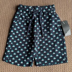 Public Record Shorts Sharks Pockets Drawstring Little Boy Size 5 Medium NWT